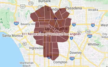 911 Restoration of Downtown Los Angeles Service Areas